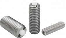 Ball lock pins – Spring plungers with internal hexagon and POM pin, stainless steel